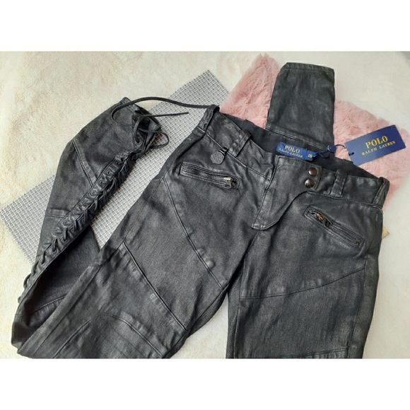Polo Ralph Lauren Denim - Polo Ralph Lauren Moto Laced Chaps Skinny Jeans